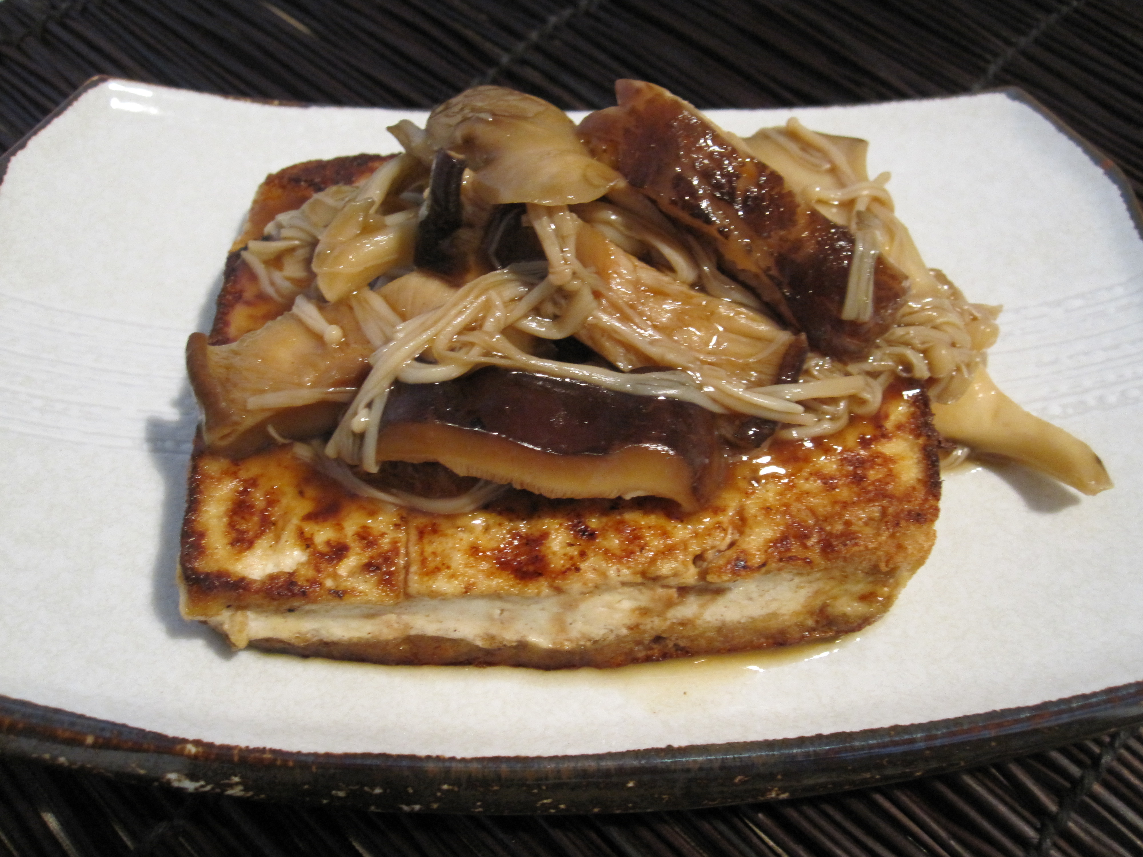Tofu Steak with Mushroom Sauce | Bebe Love Okazu