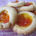 Kumquat Shortbread Thumbprint Cookies