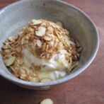Greek Yogurt with Homemade Granola, Almonds and Honey