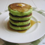 Green Pancakes with Chocolate Chips for St. Patrick’s Day
