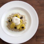 Oatmeal with Simmered Apples, Raisins & Soy Yogurt