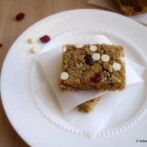 Chewy Granola Bars with Dried Cranberries, Yogurt Chips & Blueberry Flaxseed
