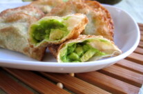 Avocado Wontons and Apricot Soy Dipping Sauce