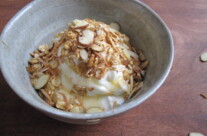 Greek Yogurt with Homemade Granola, Almonds and Honey