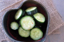 My Moms Salted Japanese Cucumbers with Shichimi (chili pepper)