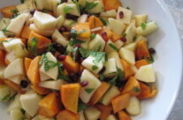 Persimmon Salad with Pomegranate and Apples