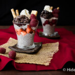Vanilla Chia Seed Parfait with Fresh Berries & Tsubuan (Japanese Sweet Red Beans)