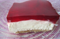 Jello Cheesecake with Walnut Crust